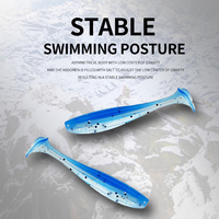 Leurre de pêche souple 40mm 0.5g appât souple queue en T 10 pièces un sac appâts en gros leurres flottants Topwater