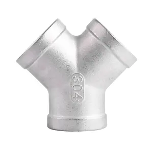 Pria y-type Tee disesuaikan kualitas tinggi DN10-DN100 baja anti karat pipa Fitting Tee