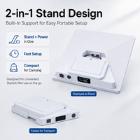 27500mAh Tragbare Powerbanks für Starlink Mini 2-in-1 Akku-Ständer mit USB-C DC-Ausgang und LED-Anzeige für Camping und Wohnmobile