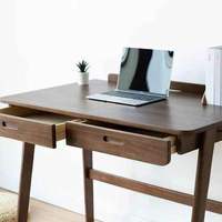 Bureau en bois moderne, minimaliste, écologique et durable, petit bureau de travail avec rangement pour le bureau à domicile et la chambre