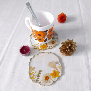 Juego de Posavasos de Resina Hechos a Mano, Posavasos Decorativos para Bebidas, Protección Moderna para Mesa, Decoración para el Hogar, Regalo - Product Image 1