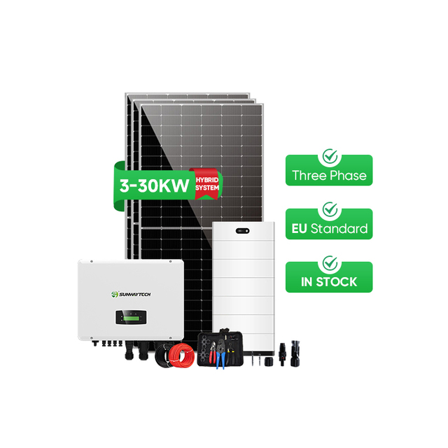 Hybrid Solar Energy System Full Package Set 5Kw 10Kv 20kw 30Kw BESS Lithium Battery Storage Generator Complete Kit for House