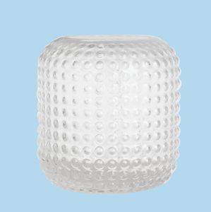 Hobnail <b>Bubble</b> Hand Blown Clear Glass <b>Vase</b> Minimalist Art Glass <b>Vase</b> For Floral Arrangement Wedding Home Living Room Table - Product Image 2