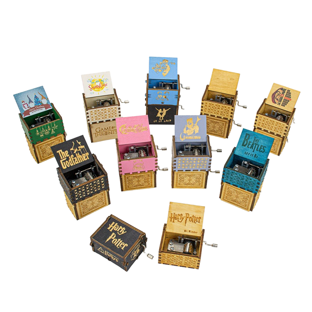 Best Gift for Wife Girlfriend Wedding Anniversary Birthday Christmas Valentine's Day Wood Laser Engraved Vintage Cute Music Box