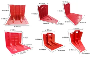 ABS Flood Barrier L-type Plastic Floodproof Underground Garage Store Removable Water Blocking Flood Gate Home Emergency