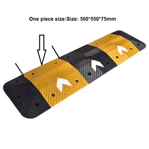 โรงงานขายส่ง ยางชะลอความเร็วแบบพกพา สีเหลือง ตัวลดความเร็วบนถนน - Product Image 2