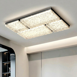 Modern Crystal <b>Ceiling</b> <b>Light</b> Round <b>LED</b> Chandelier Surface Mount High CRI 80 3500K Warm White 3-Year Warranty for Living Room - Product Image 1