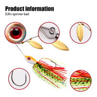 MAXSEN Leurre de pêche Spinnerbait pour Black-bass, Brochet, Perche, avec lame vibrante et jupe scintillante, pour lancer en eau douce, 13g 17g, Leurre Spinner Spoon