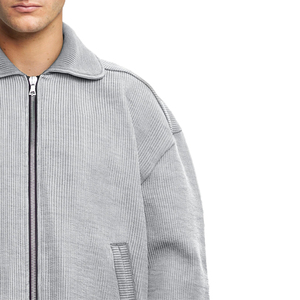 KY Boxy veste de corps légèrement recadrée en Nylon côtelé italien matériel bidirectionnel Pigment lavé goutte épaule - Product Image 3