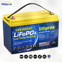 Batterie LiFePO4 rechargeable 12V 300AH Grade A 6000 Deep Cycle RV Bluetooth Smart BMS Prise Anderson CE RoHS IP67 OEM ODM
