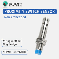 Capteur de Proximité Inductif M12 4mm PNP NO IP67 avec Indicateur LED pour Détection Métallique, Commutateur pour Automatisation CNC PLC OEM