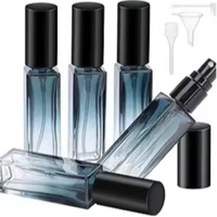 Flacon pulvérisateur en verre portable, type poussoir, atomiseur nano, conteneur d'échantillons cosmétiques, voyage
