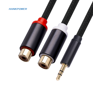 铝合金外壳立体声<span class=keywords><strong>2</strong></span>合1 3.5毫米公到<span class=keywords><strong>2</strong></span> <span class=keywords><strong>RCA</strong></span>母Y分离器音频电缆 - Product Image 6