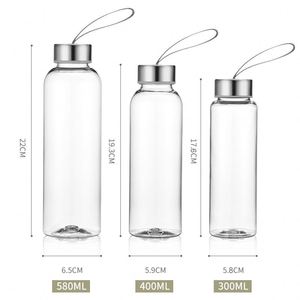 Wholesale Custom Water Bottle Portable 700ml Glass Bottles Glass Coffee Mugs Transparent Water Bottle Promotional Gift <b>Cup</b> - Product Image 4