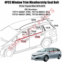 Pour Toyota Wish ZGE2 #   Moulures de vitrage de porte avant/arrière extérieures 2010 2011 2012 2013 2014 2015 2016 2017 2018