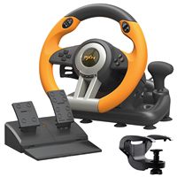 Volant et pédales de course PXN V3 PRO pour PC |   Volant à 11 pouces avec retour de vibrations, palettes de changement de vitesse, direction à 180°, 2 pédales