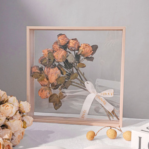 Fleur artificielle <span class=keywords><strong>en</strong></span> soie vintage à 5 têtes, petite rose à bords brûlés, pour la décoration de la maison <span class=keywords><strong>et</strong></span> des hôtels, occasions de Noël <span class=keywords><strong>et</strong></span> de remise de diplômes - Product Image 2