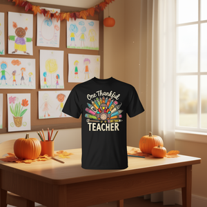 T-shirt scolaire mignon avec un dindon de Thanksgiving pour un professeur reconnaissant - Product Image 3