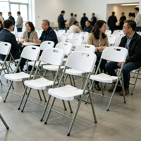 Chaise pliante en plastique portable à prix de gros abordable pour activités communautaires