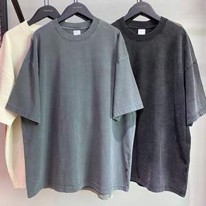 Camiseta personalizada para dropshipping, de corte holgado, estilo vintage, con efecto lavado ácido, para hombre, estilo urbano. - Product Image 1