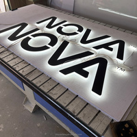 Enseignes lumineuses 3D personnalisées à rétroéclairage LED pour extérieur, lettres encastrées LED étanches sur mesure pour entreprises