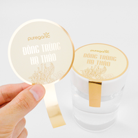 Autocollant personnalisé en vinyle imperméable pour cosmétiques, autocollant en feuille d'or, étiquette transparente pour parfum, autocollant en rouleau pour bouteille
