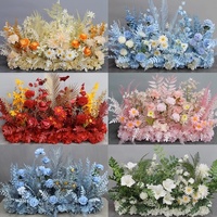 Fleurs artificielles pour centre de table, rangée de fleurs pour la décoration de mariage et de fête