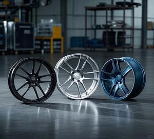 Cerchi Forgiati Personalizzati da 18 19 20 21 22 23 Pollici PCD 5x112 5x114.3 5x120 Cerchi Monoblocco per Auto Nero Lucido/Argento - Product Image 5