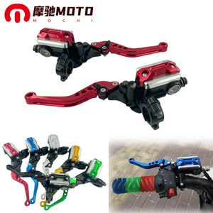 ชุดอัพเกรดเบรกดิสก์ไฮดรอลิกแบบปรับได้ 7/8 นิ้ว สำหรับมอเตอร์ไซค์โมจิ  วัสดุอะลูมิเนียม CNC พร้อมปั๊มเบรกและคลัตช์ สีแดง น้ำเงิน เงิน เขียว - Product Image 1