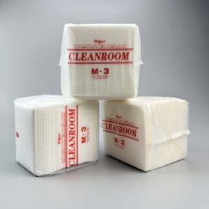 Toallitas de Tela No Tejida Spunlace para Cuarto Limpio, 1/4 Plegado, 250x250 mm, Bemcot M-3 - Product Image 3