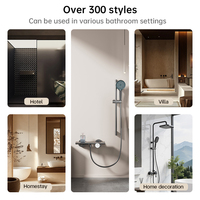 Nouveau design 3024 – Mitigeur de douche chaud/froid en aluminium spatial résistant à la corrosion avec barre coulissante pour salle de bain domestique