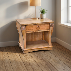 Toge Nightstand Solid Wood Natural Finish Modern Design Bedroom Home Hotel Furniture 1 <b>Drawer</b> - Product Image 5
