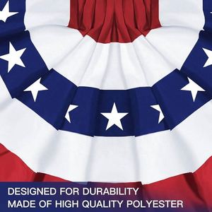 United States Half Fan <b>Banner</b> with Pleated Stars Wholesale Indoor Outdoor Promotional Bunting Flag with Grommets - Product Image 4