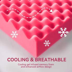 2 polegadas branco luxo memória espuma colchão <span class=keywords><strong>Topper</strong></span> Bed Mat Anti-Decúbito dobrado Design 500TC All-Season faculdade dormitório uso - Product Image 3