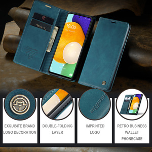 Étui de protection en cuir à rabat rétro anti-chute pour <span class=keywords><strong>Samsung</strong></span> <span class=keywords><strong>S23</strong></span> A53 et pour téléphones mobiles Galaxy A14 Design artisanal en relief - Product Image 6