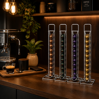 Support à capsules de café Cactus, 52 compartiments, double face, rotatif, en métal, organiseur de capsules de café, support de rangement pour capsules Nespresso, comptoir