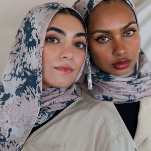 사용자 정의 인쇄 Vela 통기성 경량 부드러운 면 레이온 비스코스 짠 모달 이슬람 여성 숄 히잡 스카프 - Product Image 1