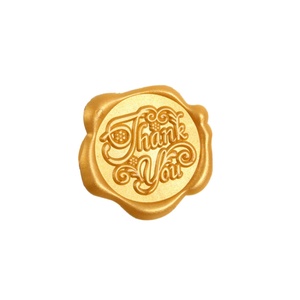Customized Self Adhesive Wax Seal Stickers with Gold Custom Logo PVC Material Waterproof for Candle Use and Envelopes - Product Image 2