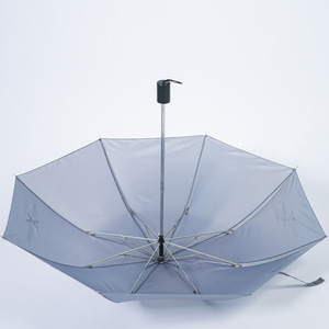 Factory Wholesale 21-Inch Two-Fold Manual Black Polyester Classic 8-Rib <b>Sunscreen</b> Advertising Umbrella Custom Logo Printing - Product Image 2