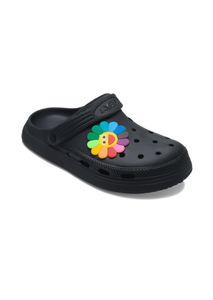 Zoccoli per Bambini con Fiori e Spille Decorative, Taglia 22, per Tutte le Stagioni, Suola in EVA, Tomaia in Plastica, Punta Rotonda - Product Image 1