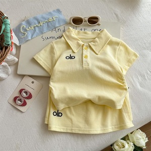 Conjunto de 2 Piezas para Niñas, <span class=keywords><strong>Verano</strong></span> 2026, Top de Manga Corta Estampado + Pantalones, Estilo Casual, Bonito y Elegante, Lavable, para Uso Diario Infantil - Product Image 4