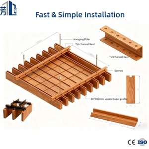 Soffitti Metallici a Doghe Quadrate in Alluminio Moderni e Resistenti all'Umidità per Hotel, Appartamenti, Ospedali e Sale - Vendita all'Ingrosso Diretta dalla Fabbrica - Product Image 5