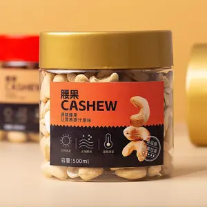 oval PET 500 ml 600 ml leere flasche für cashewnuss Pistazien Mandel Kunststoff-Lebensmitteldosen zur Verpackung von Nuss