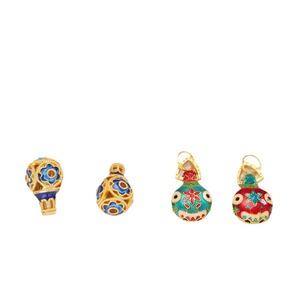 Colgante de Bestia Devoradora de Oro con Esmalte Cloisonné y Cuentas de Calabaza, Accesorios de Joyería DIY, Formas Mixtas, Fornituras de Joyería Hechas a Mano - Product Image 5