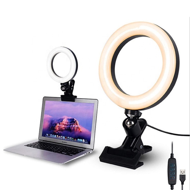 Ring Light 16cm Photography Studio Makeup LED Light Ring with Clip