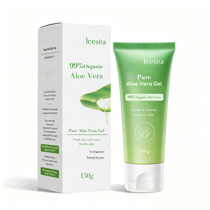 Gel d'aloe vera biologique pur à 99 % OEM avec extrait de feuille d'aloe vera, aloé emodin, apaisant, hydratant, soin après-soleil, marque privée - Product Image 6