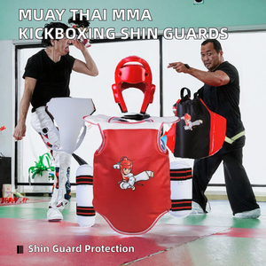 Ensemble d'équipements de protection Taekwondo, boxe, MMA, kickboxing : Cible d'entraînement, Armure de protection, Protège-poitrine, Protège-tête, Protège-tibias - Product Image 2