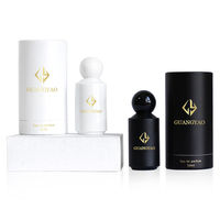 Flacon de parfum en verre de haute qualité, couleur personnalisée, OEM, 50 ml, avec boîte cadeau et vaporisateur.