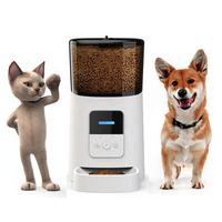 Distributeur automatique de nourriture pour animaux WiFi P005-6L, design moderne et robuste, contrôle par application, 15 repas par jour, enregistrement vocal, alarme de faible niveau de nourriture
