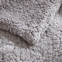 Couverture pour animaux de compagnie en polaire sherpa double face, couleur unie, fibre de polyester, style moderne minimaliste, toutes saisons, pour chiens et chats